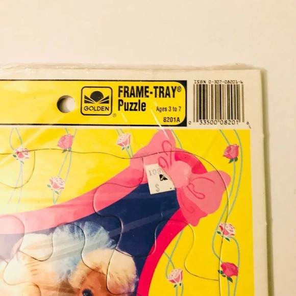 Vintage Golden Frame Tray Puzzles Barbie and Snow White and the Seven Dwarfs - Picture 5 of 16
